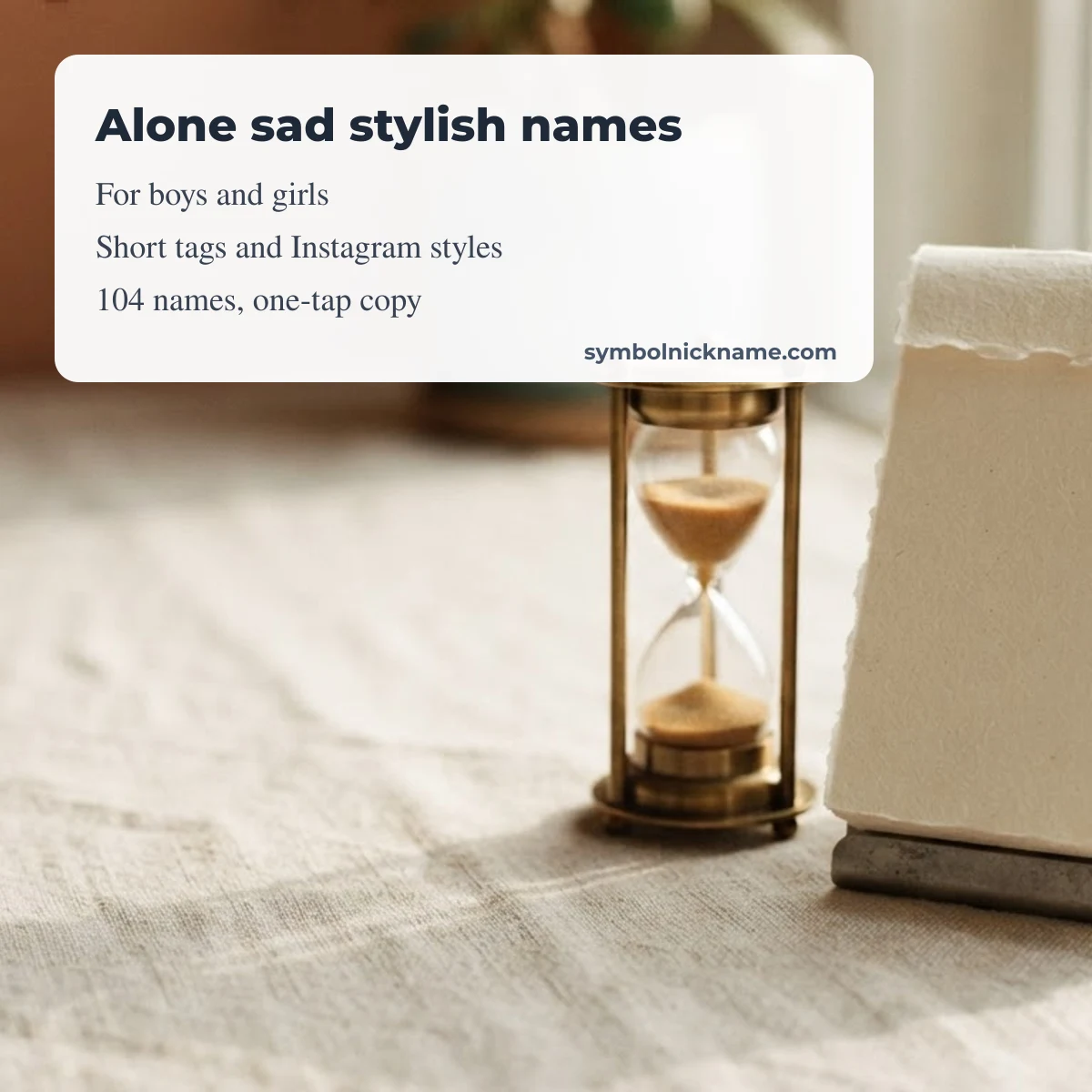 Alone sad stylish names for boys and girls