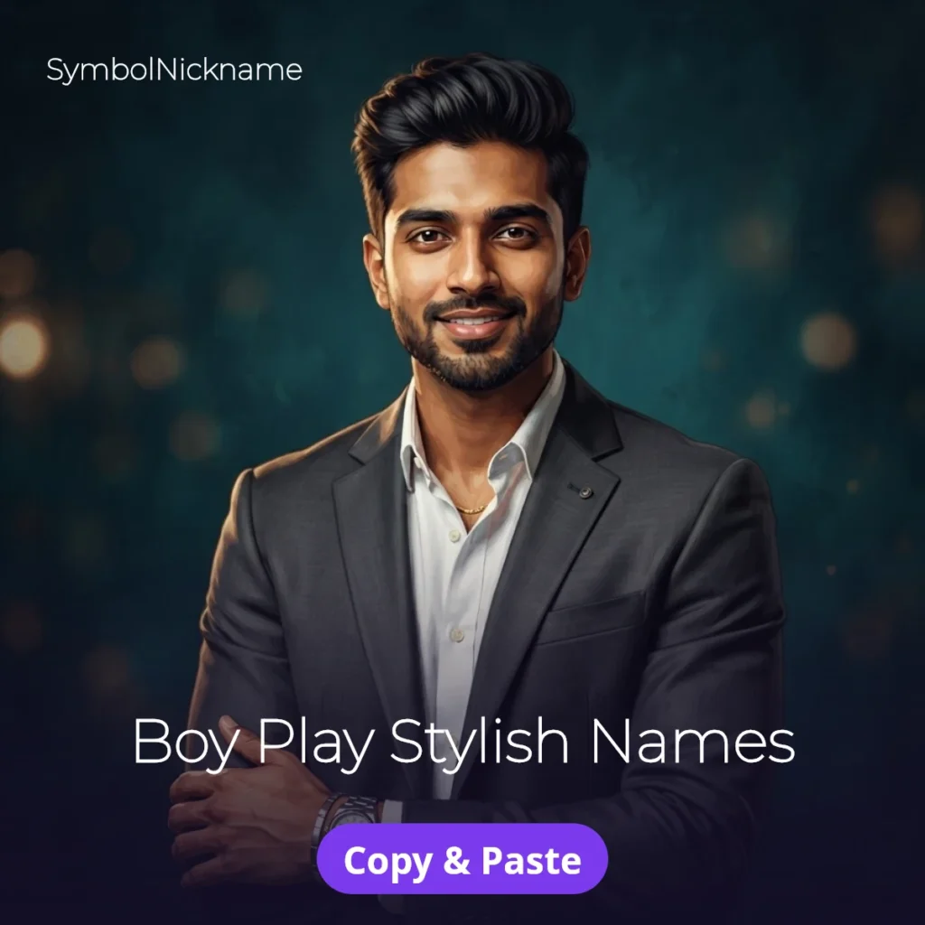 Boy Play stylish names ready to copy