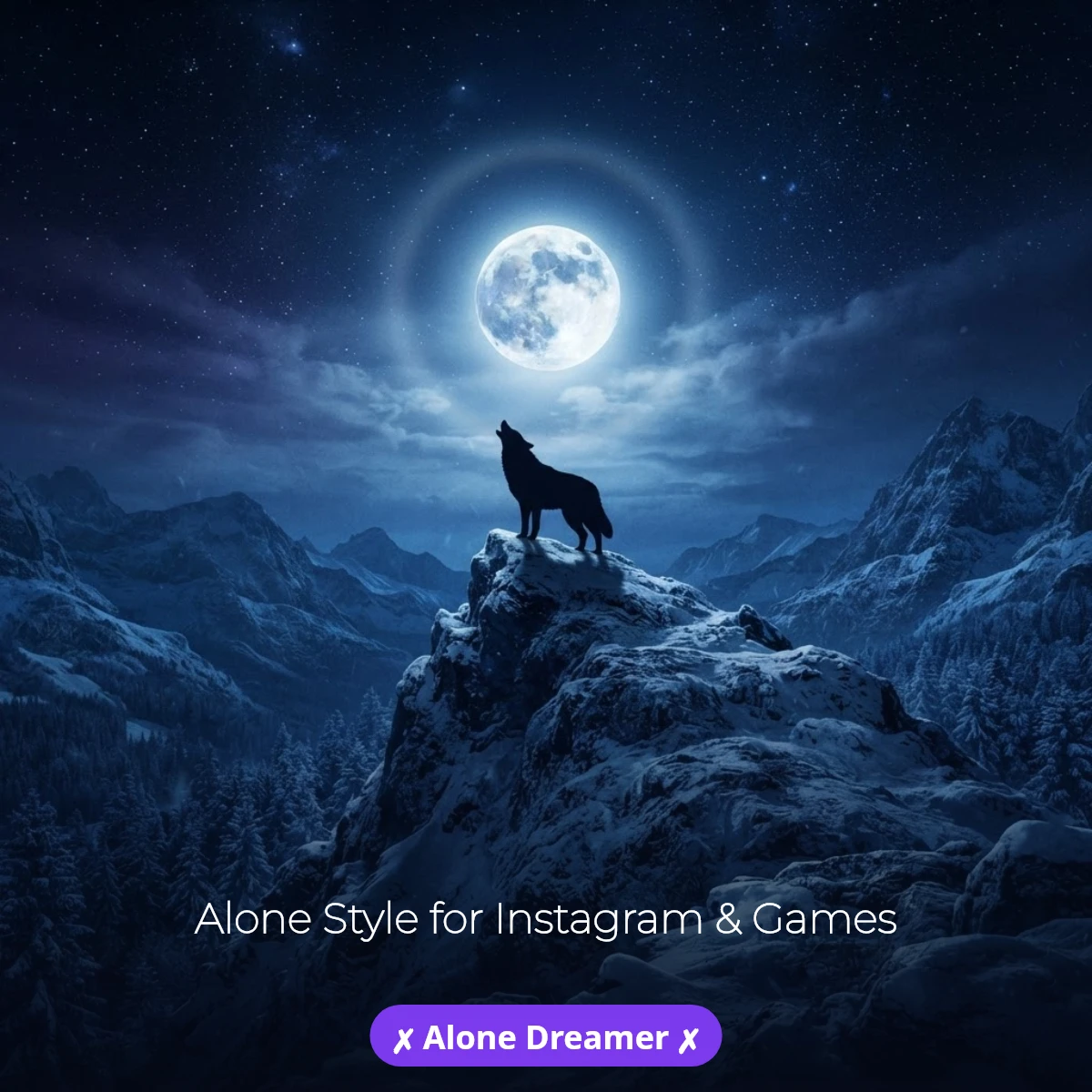 Love and alone name style for Instagram and games