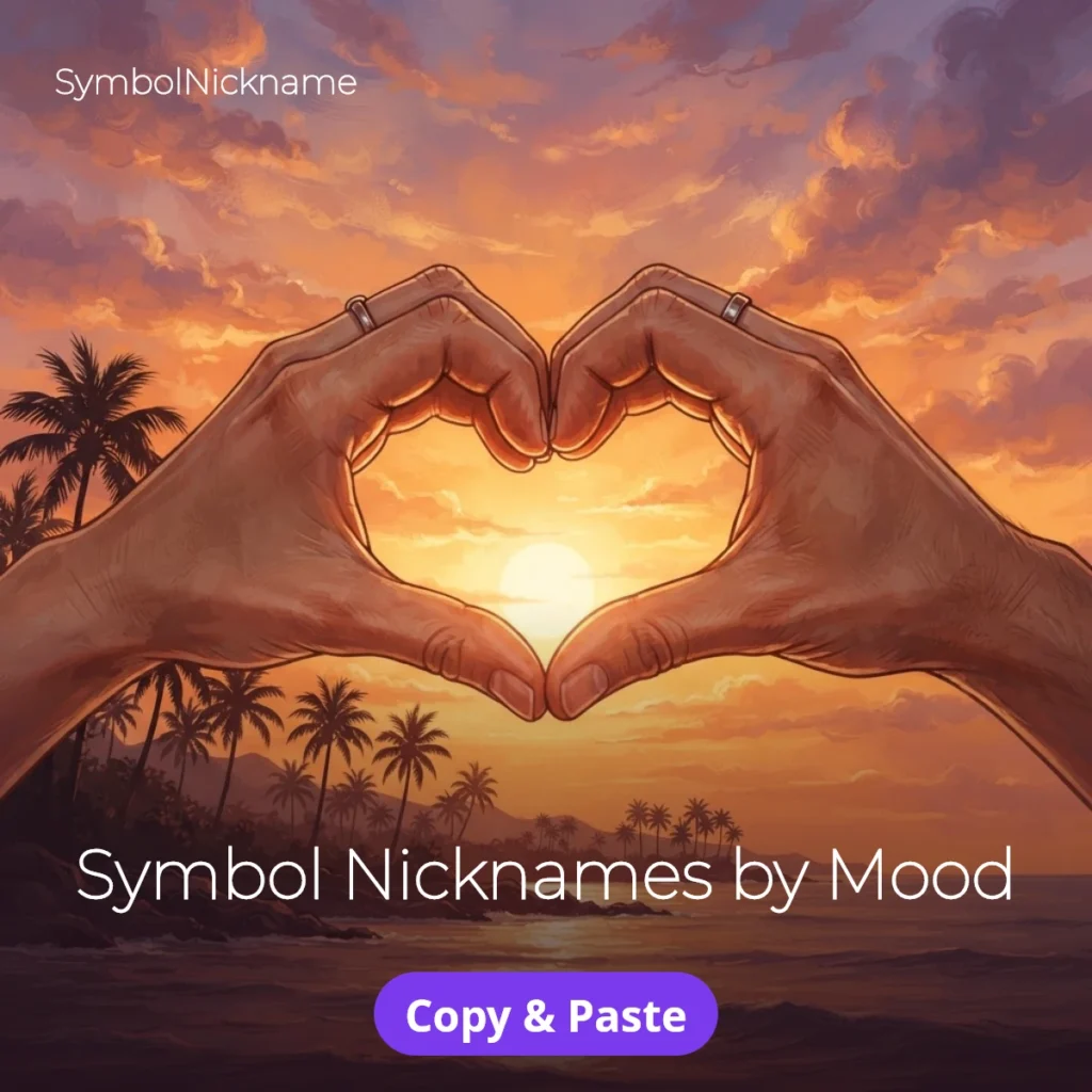 Symbol nicknames by mood ready to copy